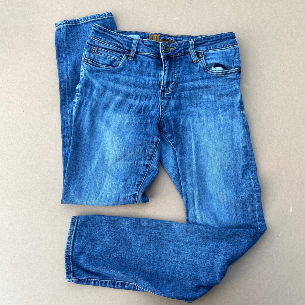 Kut from the Kloth Katy Boyfriend Jeans Womens 6 Blue Casual Faded Distressed